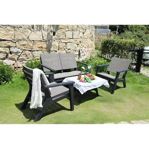 4 Seats Morden Rattan Outdoor Sofa Set Patio Garden Wicker Furniture