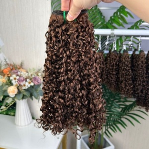 ผมต่อแบบ SDD Pixie Curl 100% ผมแท้ ความหนาแน่นเต็มพิกัด สีน้ำตาล - Product Image 4