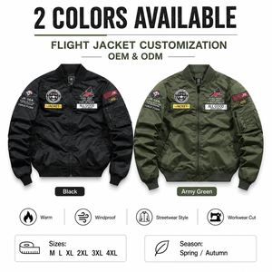 Men's Plus Size Customizable <strong>Denim</strong> Bomber <strong>Jacket</strong> Casual Crew Neck Waterproof Breathable Eco-Friendly Cotton <strong>Liner</strong> for Autumn - Product Image 2