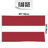 Vente en gros 3x5ft Lettonie drapeaux 68D/100D polyester Personnaliser toutes les nations expédition rapide Fournisseur fiable livraison rapide