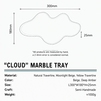 Plateau nuage en travertin naturel style Wabi Sabi, plateau décoratif irrégulier pour la maison, la villa, l'hôtel, ornement de table, ODM OEM