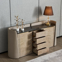 Buffet de luxe en marbre naturel-Haute qualité, dessus en marbre, pour salle à manger comme armoire de buffet et meuble de