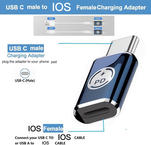 PD a 8PINS 35W Carga rápida IOS hembra a Tipo-<span class=keywords><strong>C</strong></span> Conector de alimentación Datos Trans <span class=keywords><strong>USB</strong></span> <span class=keywords><strong>C</strong></span> Adaptador <span class=keywords><strong>OTG</strong></span> Adaptador <span class=keywords><strong>USB</strong></span> <span class=keywords><strong>C</strong></span> Convertidor - Product Image 3