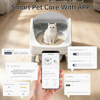Bac à litière automatique minimaliste à ouverture supérieure, autonettoyant, toilette intelligente pour chat avec capteur de gravité, facile à nettoyer, compact