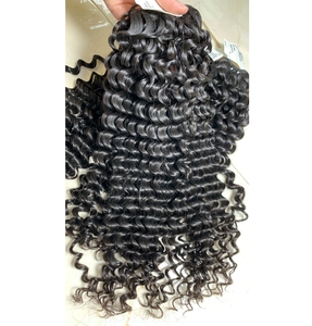 Cheveux humains vietnamiens bruts bouclés doublement crépus de 18-20 pouces, tissage noir naturel, vente en gros - Product Image 3