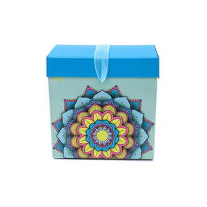 Caja Cuadrada Plana para Flores, 22x22x22cm, Caja de Almacenamiento de Papel para Manualidades - Product Image 1