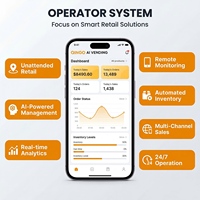 Máquina Expendedora Qingo con Certificación ISO9001, Diseño Duradero, Mantenimiento Predictivo con IA, Acero Inoxidable, Capacidad de 418L, Pantalla Táctil, ADA
