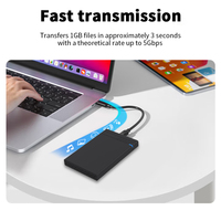 USB 3.1 disco rigido HDD custodia esterna 2.5 pollici SATA scatola disco Mobile SSD custodia per Laptop disco rigido Hdd Caddy per Windows/Mac