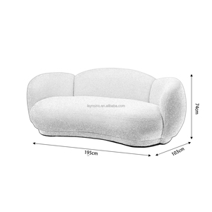 Sofá Nube de <span class=keywords><strong>3</strong></span> <span class=keywords><strong>Plazas</strong></span> Lujoso Minimalista para Sala de Estar Nórdica, Cómodo de Cachemira de Cordero, Fabricante Directo OEM ODM - Product Image 5