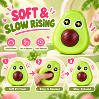 Assortiment de jouets squishy en PU à montée lente, motifs fruits de dessin animé, mignons, doux, anti-stress, à presser, 12 pièces, boîte de présentation, vente en gros