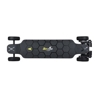 Skateboard Électrique H2X Longboard Tout-Terrain Type Off-Road avec Plateau Drop Down Idéal pour Débutant