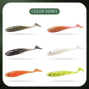 Kingdom — lot d'appâts souples 3D pour la pêche, pack de leurres en PVC pour attraper des poissons, en Silicone, pour pêcher longue distance, queue de pagaie, 4 bars, en Stock, DFSD3.3, 8 pièces par sac - Product Image 6