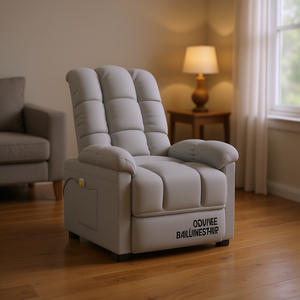 Fauteuil de massage Odvinge Bailuimestar en tissu gris clair, vibration intégrale du corps, usage domestique - Product Image 2