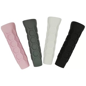 Housse de poignée de raquette en silicone 19 cm antidérapante universelle pour entraînement, protection de poignée sans bordure, motif uni - Product Image 1