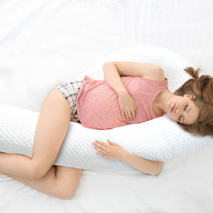 白鳥の形をしたサイドスリーパー妊娠枕49インチロングソフトベッドインサート取り外し可能な洗えるカバーホワイトポリゴン枕 - Product Image 6