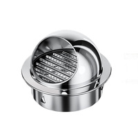 Diffuseur d'air rond mural en acier inoxydable de 100 mm (4 pouces) au design moderne avec logo personnalisé, étanche