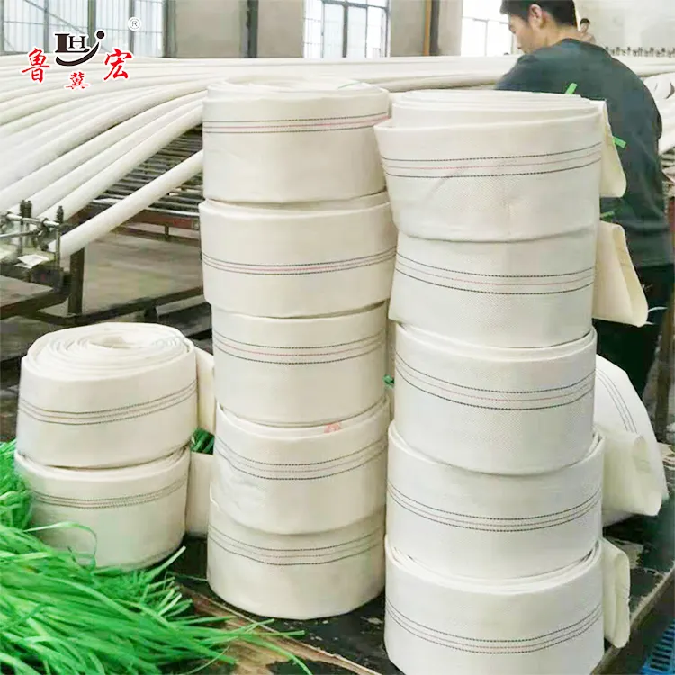 الشركات المصنعة الصينية البلاستيكية اصطف مكافحة الحرائق القطن قماش خرطوم الأنابيب ارتفاع ضغط خرطوم حريق مرنة