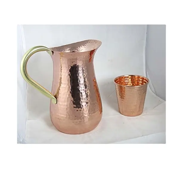 Hammered Style Pure Copper Pitcher for water