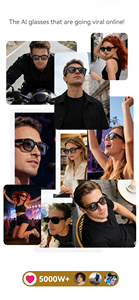 Lunettes intelligentes IA avec caméra HD 4K, batterie 300 mAh, protection anti-lumière bleue, caméra anti-tremblement 800W, double microphone à réduction de bruit - Product Image 4