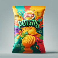 Sacs en plastique laminé personnalisés emballage de frites sac d'emballage de croustilles surgelées