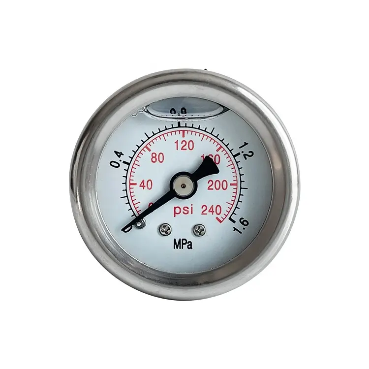 أداة قياس ضغط أنبوبية بوردون عالية الدقة من السيليكون والجليسرين الممتلئ بالزيت مضادة للهزات طراز رقم 232.50