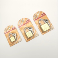 Cadenas Samhoo antivol en fer et laiton trempé argenté, 3 clés, étanche, sécurité supérieure, avec clé maîtresse
