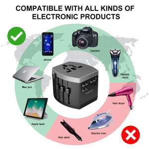 Adaptateur de voyage universel Dongyi Worldwide Type C EU US UK AU PD QC USB avec prise de protection OTP - Product Image 4