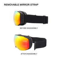 Masque de ski double couche UV400 anti-buée, lunettes de ski pour homme et femme, masque de snowboard