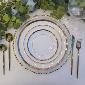 <b>Dinnerware</b> <b>Sets</b> European Wedding Gifts Gold Plates Ceramic Dinner Plate Dishes - Product Image 2