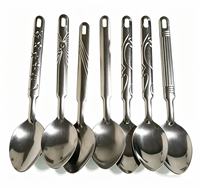 Lot de couverts en acier inoxydable poli miroir pour restaurant - Cuillères à dîner et à soupe - Durable et résistant à la rouille - Vente en gros à prix abordable