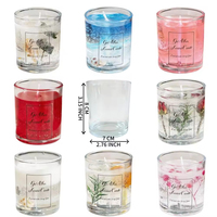 Bougies Artisanales en Cire de Soja Motif Floral Mignon Parfum Rose Personnalisé Coffret Cadeau Mariage Anniversaire Vente en Gros Noël Diwali