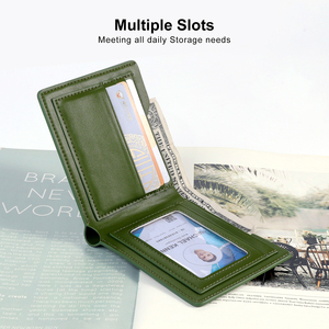 <span class=keywords><strong>Portafoglio</strong></span> in Pelle Vegana Ecologica con Logo Personalizzato, Porta Carte Sottile Bifold da <span class=keywords><strong>Uomo</strong></span>, Sostenibile, Vendita all'Ingrosso OEM - Product Image 3