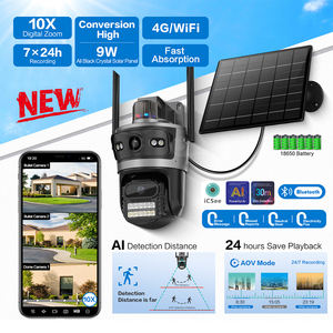4G กล้อง AOV พลังงานแสงอาทิตย์ตรวจจับ10X AI เลนส์คู่4MP การรักษาความปลอดภัยกลางแจ้งซิมการ์ด4G กล้อง CCTV พลังงานแสงอาทิตย์ - Product Image 2