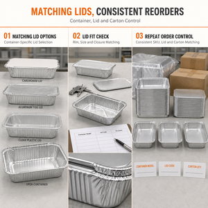 OEM Aluminium Foil Container Multiple Shapes Printed <b>Lids</b> Retail Packs Export Cartons Aluminium Foil Food Tray - Product Image 6