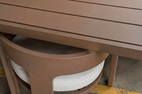 Table à manger rectangulaire en alliage d'aluminium Disen Furniture Bronte, durable, imperméable, résistante aux UV, résistante aux intempéries, pour l'extérieur, hôtel