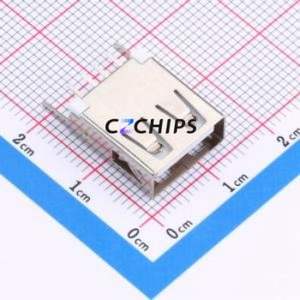 USB-256-BRWH150 USB Connector Through hole Component (THT) Connector Type-A USB 2.0 Female Through Hole - Product Image 1