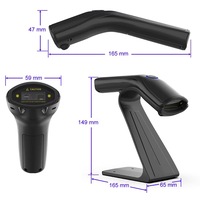 Lecteur de codes QR 2D portable, scanner de codes-barres 1D USB sans fil 2.4G, lecture par induction, 200 lectures/secondes, pour codes-barres de prix en supermarché