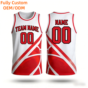 100% ポリエステル バスケットボールベスト昇華プリントバスケットボールシャツ通気性バスケットボールジャージカスタム - Product Image 1