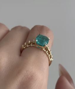 <b>Custom</b> Fine Jewelry Real Solid <b>Ring</b> 9k 10k 14k 18k PT Rose Yellow White Gold Lab Diamond/Gemstone Factory Manufacture - Product Image 3