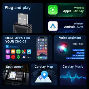 New Wired <b>CarPlay</b> to <b>Wireless</b> Adapter Support Original Wired <b>Carplay</b> for Factory Wired Car Play <b>Wireless</b> - Product Image 2
