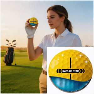 Alignment <b>Golf</b> Ball with Crosshair Aim Line and Dual Layer Construction for Enhanced Accuracy Custom Colors Available - Product Image 3