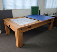 Vente directe usine : Table de jeux multifonction 4-en-1 de 8 pieds (billard, hockey sur air, tennis de table) avec plateau de salle à manger