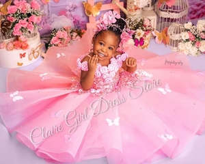 <span class=keywords><strong>Vestidos</strong></span> <span class=keywords><strong>de</strong></span> Niña <span class=keywords><strong>de</strong></span> las Flores Personalizados para Bodas, Apliques <span class=keywords><strong>de</strong></span> Mariposas y Perlas, Vestido <span class=keywords><strong>de</strong></span> Fiesta <span class=keywords><strong>de</strong></span> Cumpleaños para Niñas, Primera Comunión - Product Image 3