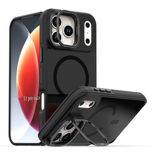 Coques de téléphone magnétiques avec support d'appareil photo translucide mat pour iPhone 17 Pro Max 16 15 13 12, antichoc, Fundas <span class=keywords><strong>Para</strong></span> pour iPhone - Product Image 1