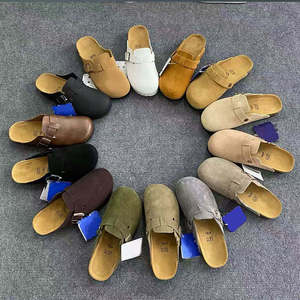 Birkenstocks Sabots <span class=keywords><strong>Mules</strong></span> pour <span class=keywords><strong>Femme</strong></span>, à bout fermé, respirants, souples, à enfiler, en daim rétro, à motif uni, avec plateforme en liège et semelle en EVA - Product Image 2