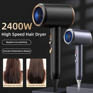 Secador de Pelo Profesional con Aire Frío y Caliente, Secador de Pelo con Iones Negativos, Secador de Pelo de Alta Potencia, Herramienta de Salón, 2400W, 3 Velocidades - Product Image 1
