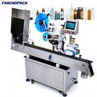 Machine d'étiquetage horizontale pour petits flacons d'échantillons, tubes de peptides, tubes cosmétiques et ampoules, avec alimentateur
