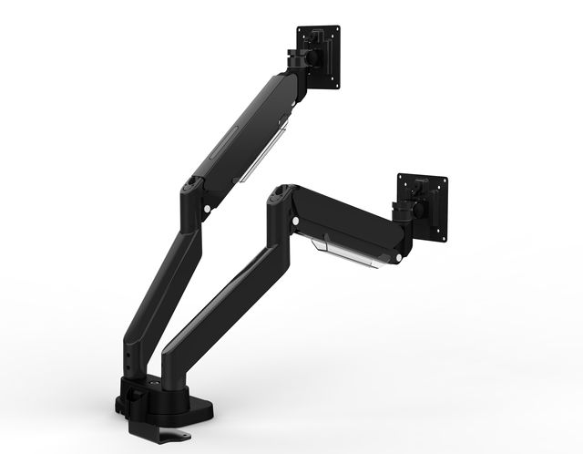 Heavy-Duty Dual Computer Gas Spring Monitor Arm 2-15kg Desk Mount Monitor Stand Durable Office Equipment