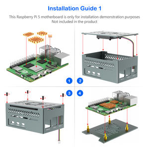 Kühlgehäuse aus Aluminiumlegierung für Raspberry <span class=keywords><strong>Pi</strong></span> der 5. Generation, verbesserte Leistung mit 4010 PWM-Lüfter, Kupfer-Computerteile - Product Image 5