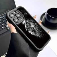 Coque de téléphone portable antichoc en TPU avec motif lion et objectif photo style échelle pour Samsung Galaxy A07 A17 A56 S26 Ultra